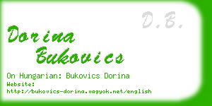 dorina bukovics business card